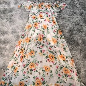 Off shoulder maxi dress